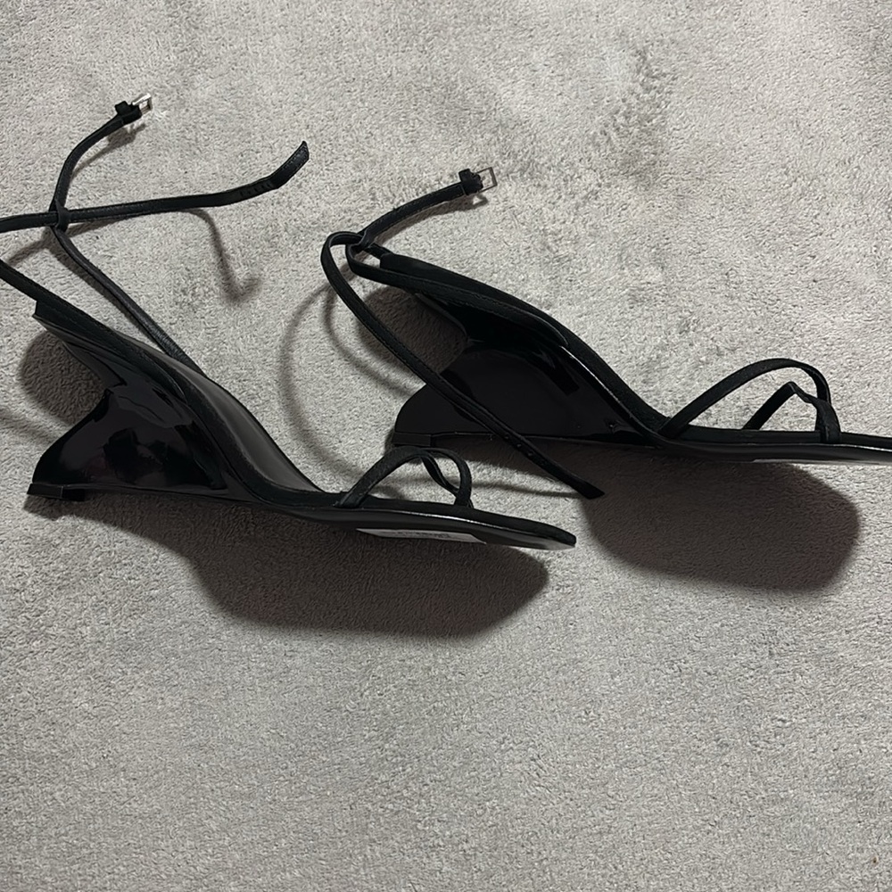 Reformation Black Strappy Sandals - Picture 2 of 6